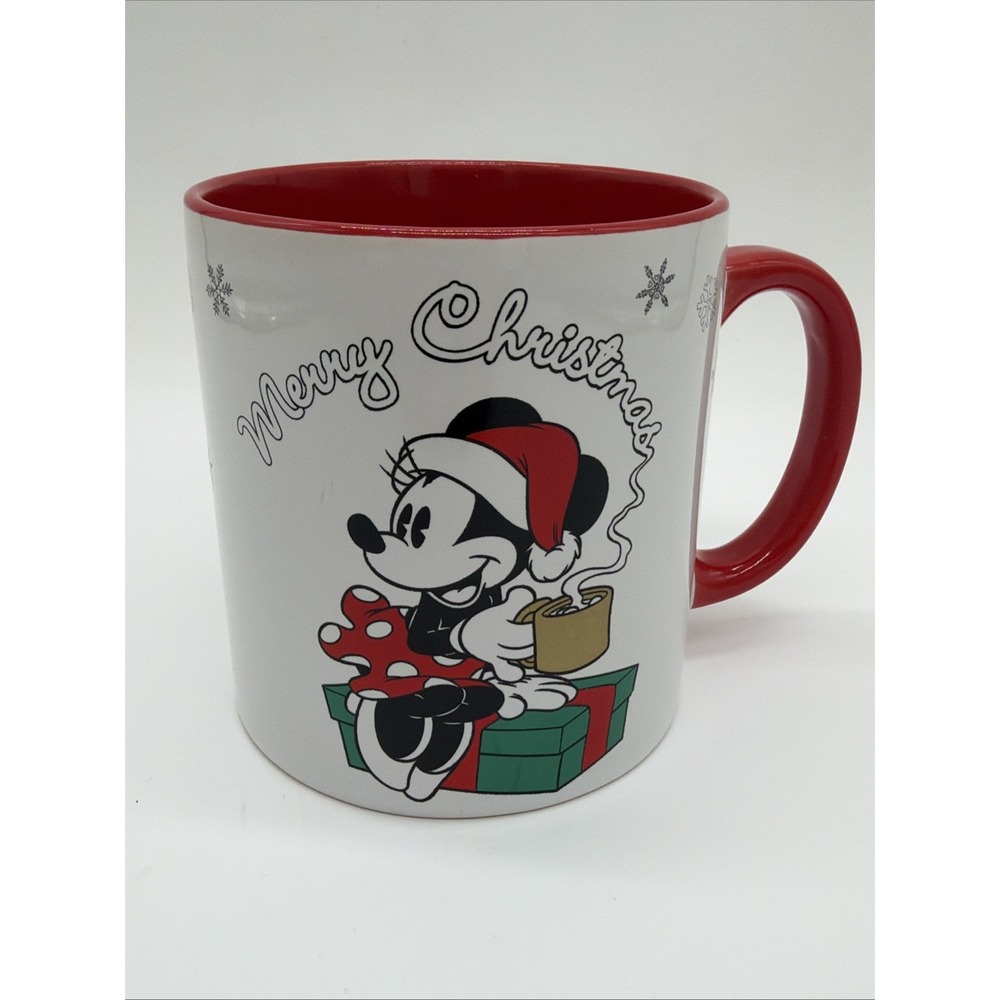Disney Ceramic 16oz Minnie Mouse Merry Christmas Coffee Mug Large